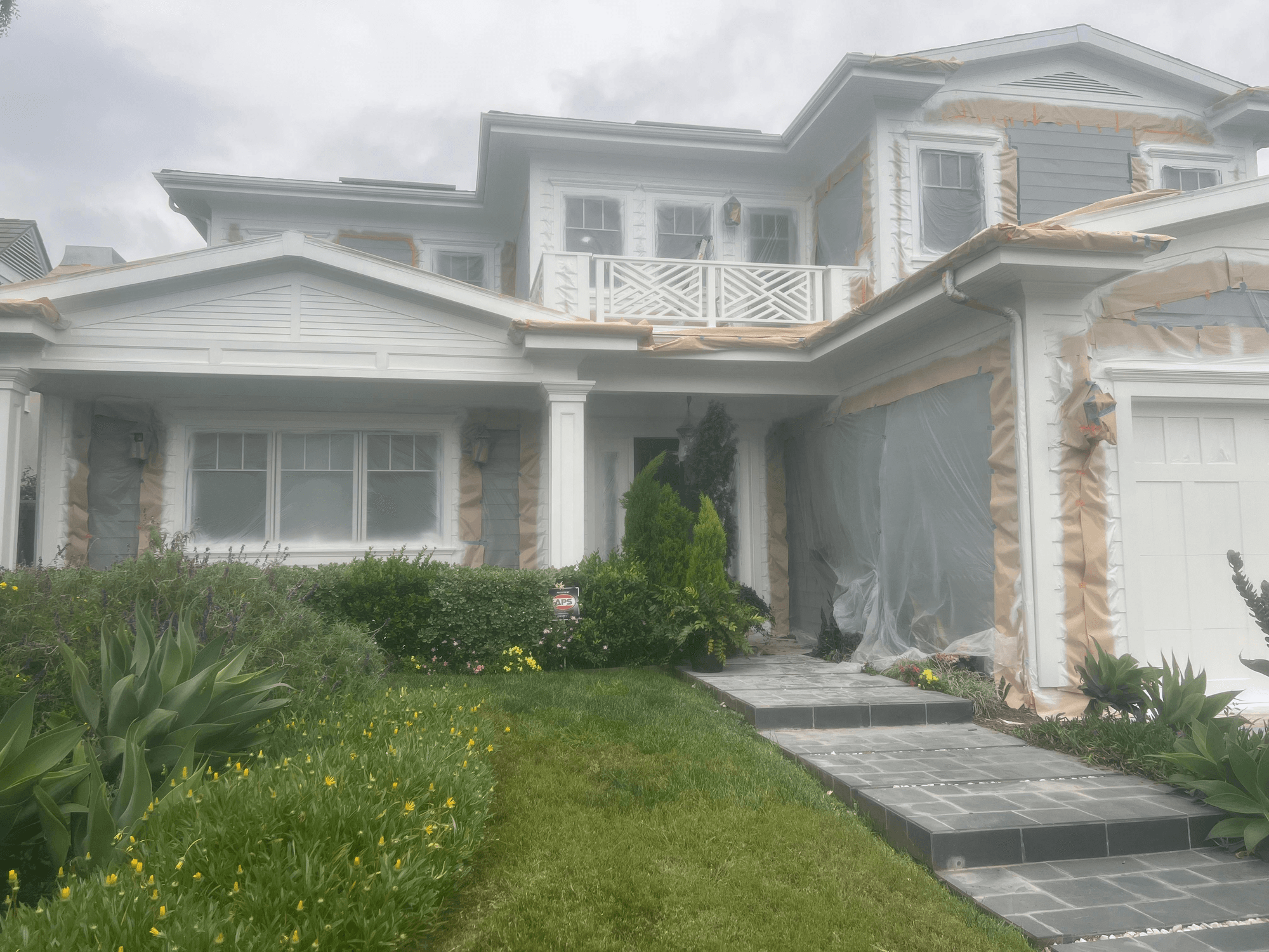 Full exterior masking and surface prep